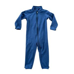 Reima Tahti Kids Blue Fleece Jumpsuit Winter Base Layer Romper Size 98cm 3T